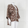 FWP By Rae Brown Open Top With Cream Horse Pattern
