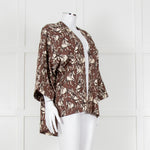 FWP By Rae Brown Open Top With Cream Horse Pattern