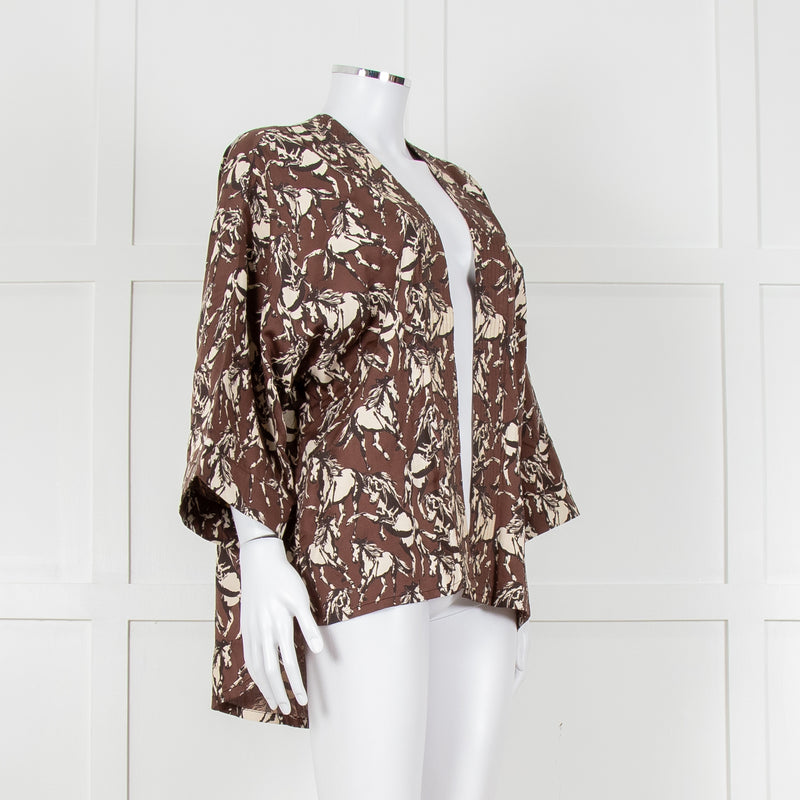 FWP By Rae Brown Open Top With Cream Horse Pattern