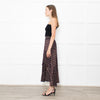 Maje Black Red Print Symmetric Skirt