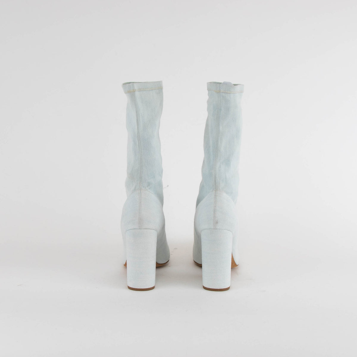 Yeezy Light Blue Denim Ankle Boots