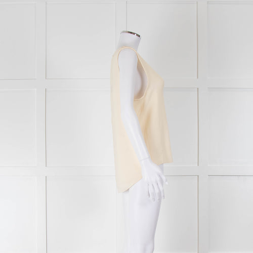 Chloe Cream Sleeveless V-Neck Top