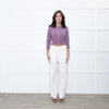 Brora Lilac Cashmere Cropped Cardigan