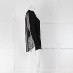 Sandro Black Top Lace Back