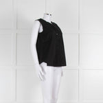 Strenesse Black Cotton Sleeveless Top