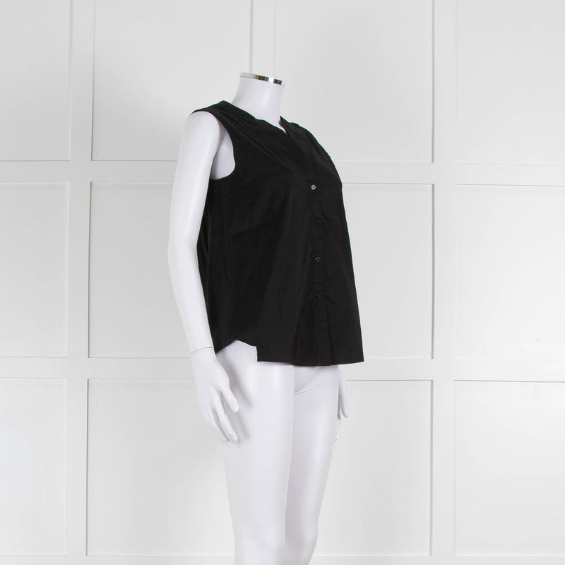 Strenesse Black Cotton Sleeveless Top