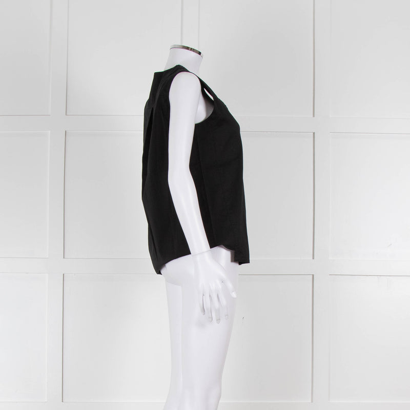 Strenesse Black Cotton Sleeveless Top