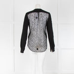 Sandro Black Top Lace Back