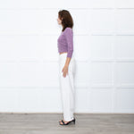 Brora Lilac Cashmere Cropped Cardigan