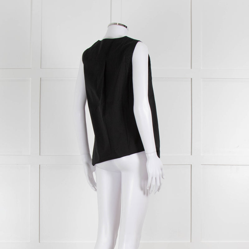 Strenesse Black Cotton Sleeveless Top