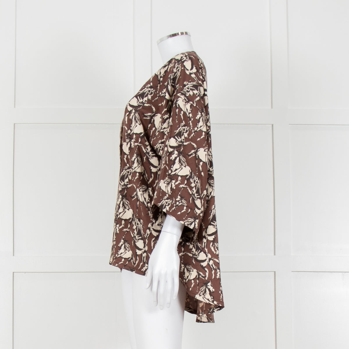 FWP By Rae Brown Open Top With Cream Horse Pattern