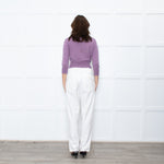 Brora Lilac Cashmere Cropped Cardigan