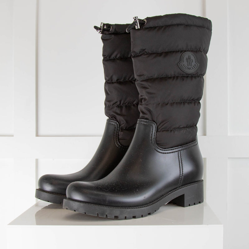 Moncler Black Ginette padded boots