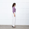 Brora Lilac Cashmere Cropped Cardigan