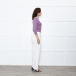 Brora Lilac Cashmere Cropped Cardigan