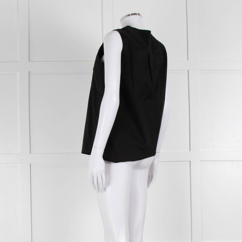 Strenesse Black Cotton Sleeveless Top
