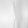 Sarah Pacini Cream Jersey Zip Front Dress