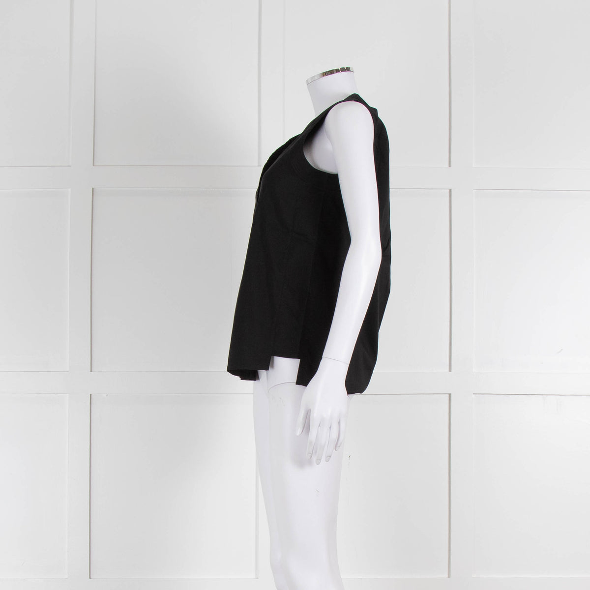 Strenesse Black Cotton Sleeveless Top