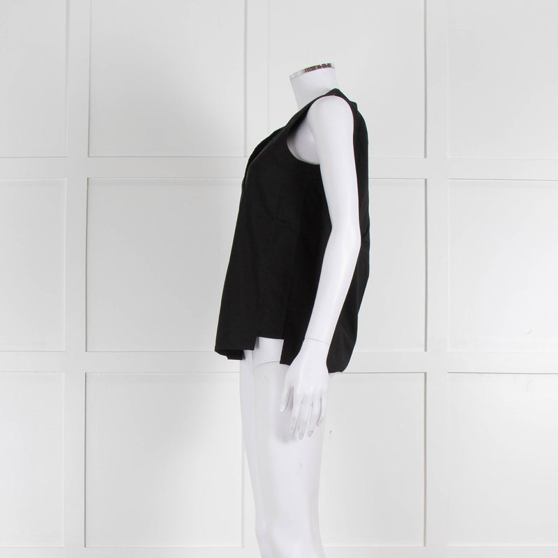 Strenesse Black Cotton Sleeveless Top