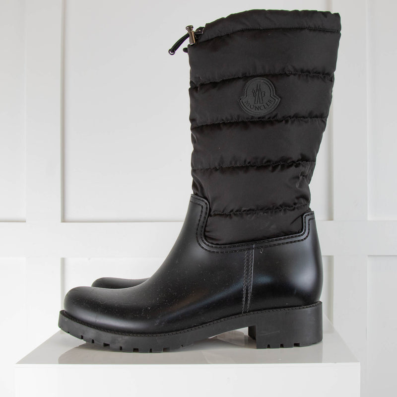 Moncler Black Ginette padded boots