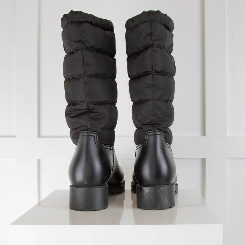 Moncler Black Ginette padded boots