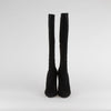 Christian Louboutin Black Suede Heeled Knee Boots