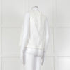 Kenzo White Sleeveless Embroidered Circle Print Blouse With Shoulder Buttons