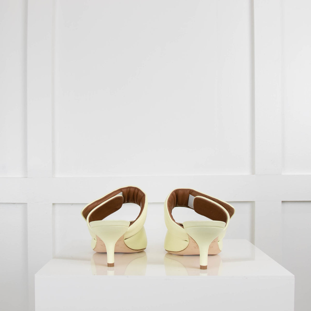 Malone Souliers Pale Yellow Pointy Mules
