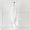 Iro Ruffled Lace V Neck Lace Tie Front Blouse