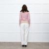 Jonathan Saunders Beige Pink Waffled Cotton Sweater