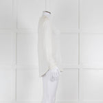 Bruno Manetti Cream Linen Slub Long Sleeve Top