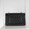 Chanel Black Timeless Classic Silver Hardware Caviar Medium  Handbag