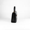 Launer London Black Leather Traviata Handbag