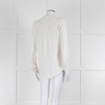 Bruno Manetti Cream Linen Slub Long Sleeve Top