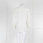 Bruno Manetti Cream Linen Slub Long Sleeve Top