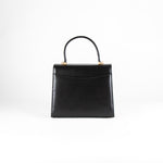 Launer London Black Leather Traviata Handbag