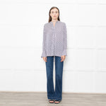 Dea Kudibal Cream and Blue Beetle Print Blouse