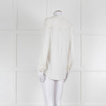 Bruno Manetti Cream Linen Slub Long Sleeve Top