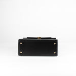 Launer London Black Leather Traviata Handbag