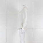 Bruno Manetti Cream Linen Slub Long Sleeve Top
