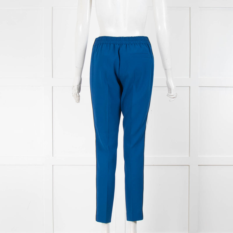 Boss Blue White Side Strap Elasticated Waist Trousers