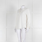 Bruno Manetti Cream Linen Slub Long Sleeve Top