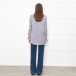 Dea Kudibal Cream and Blue Beetle Print Blouse