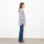 Dea Kudibal Cream and Blue Beetle Print Blouse