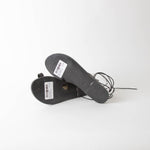 Ancient Greek Black Lace Up Leather Sandals