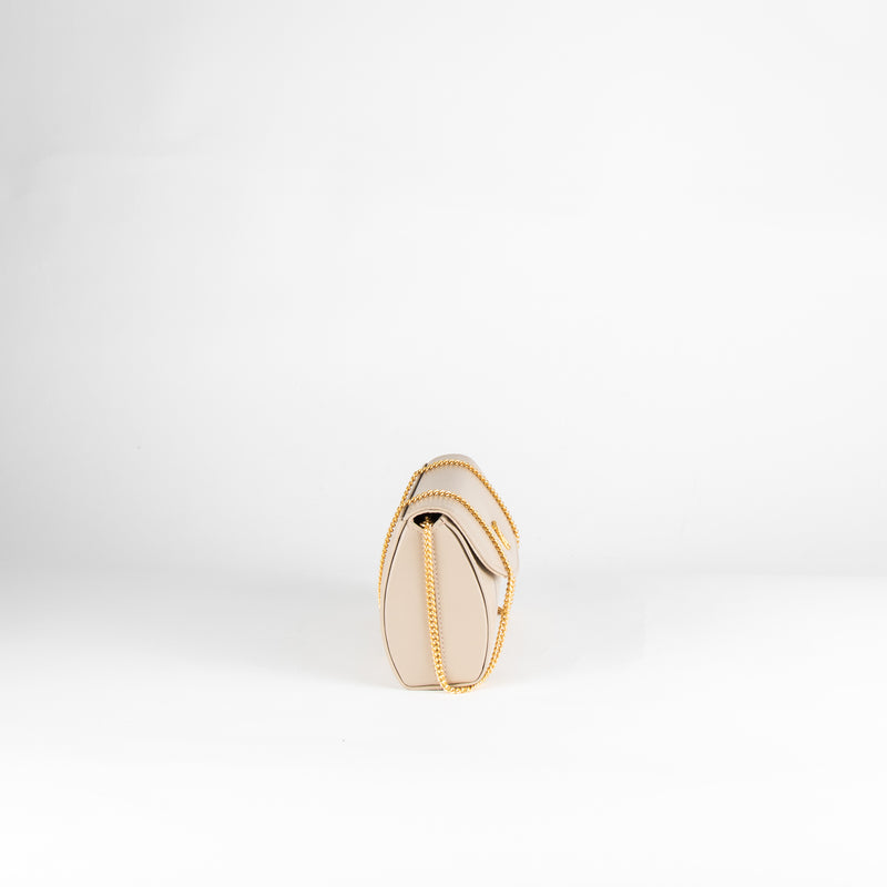 Launer London Buttermilk Leather Tosca Clutch Bag