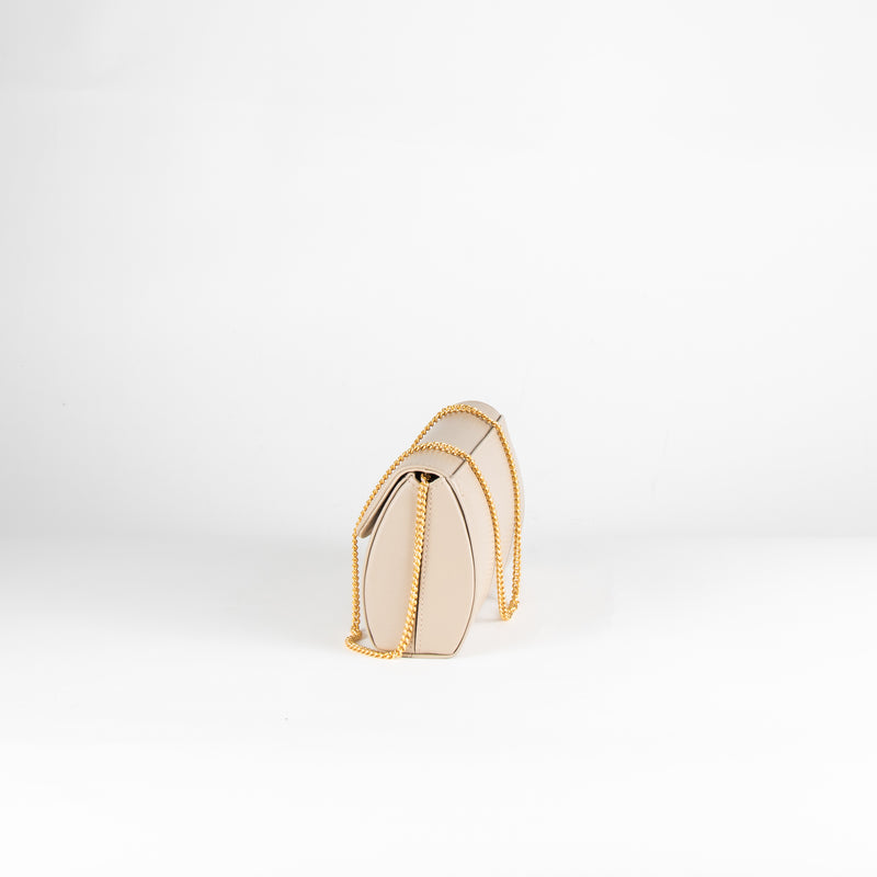 Launer London Buttermilk Leather Tosca Clutch Bag