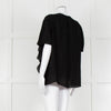 Louise Kennedy Black Frill Front Short Sleeve Blouse