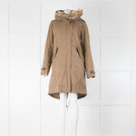 Woolrich Brown Parka with Fur Detachable Hood