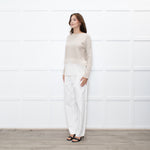 Fabiana Filippi Beige Cashmere Fringed Sweater